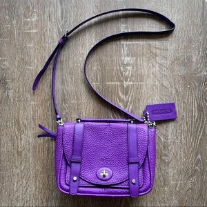 Coach Leather Crossbody in Purple - EUC